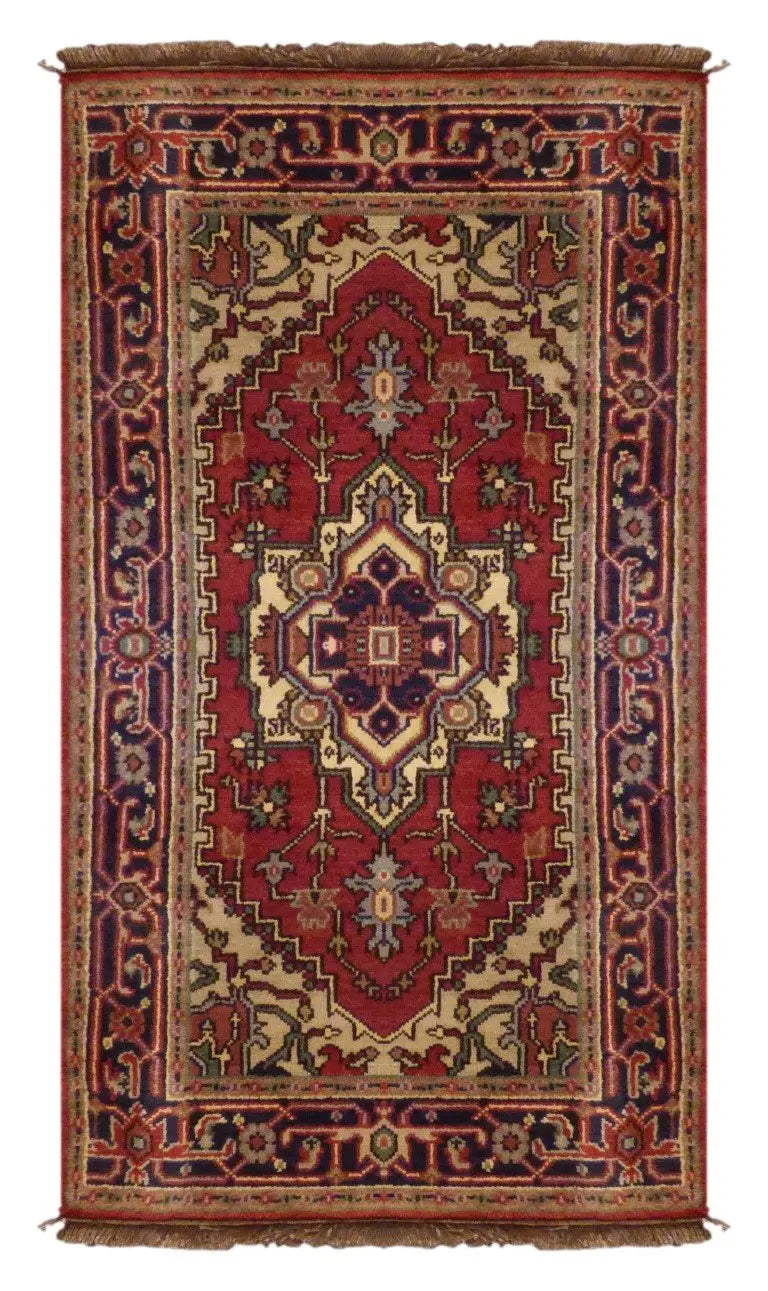 One Of The Kind Indian Hand-Knotted Rug 5'0" X 3'0"
